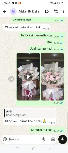 Testimonial Buket Bunga sajira mekar
