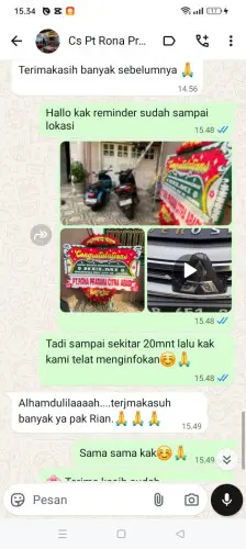 Testimonial Papan Bunga sajira mekar