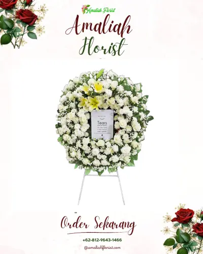 Krans Bunga Duka Cita sajira mekar